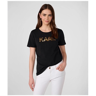 SEQUIN FLOWER KARL TEE