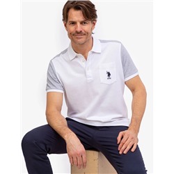 COLORBLOCK PIQUE POLO SHIRT WITH POCKET