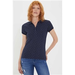 Lee Cooper Kadın Ayda Pike Polo Yaka T-Shirt Lacivert 192 LCF 242015