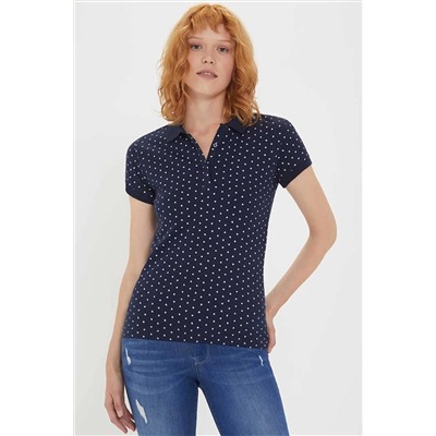 Lee Cooper Kadın Ayda Pike Polo Yaka T-Shirt Lacivert 192 LCF 242015
