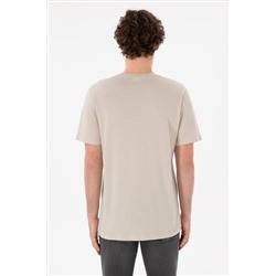 Erkek Regular Fit Bisiklet Yaka Taş Basic Tişört