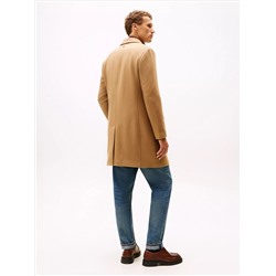 Wool-Blend Casual Coat