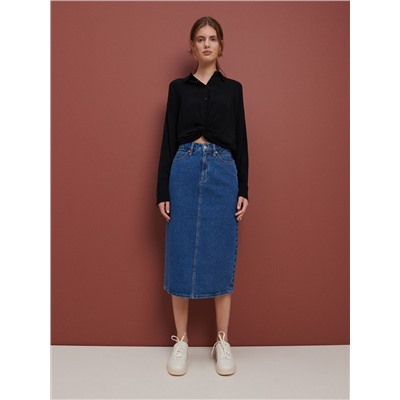 Midi-Rock aus Denim