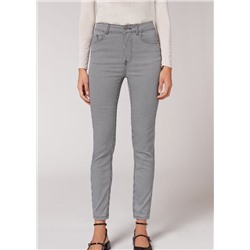 Skinny Push-up-Jeans mit hohem Bund