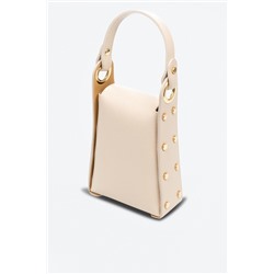 Bolso de piel Beige y dorado - Firenze Artegiani