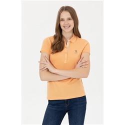 Kadın Turuncu Basic Polo Yaka Tişört