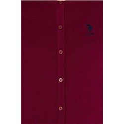 Kadın Bordo Basic Triko Hırka