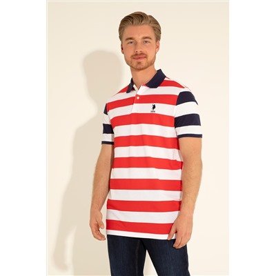 Erkek Regular Fit Polo Yaka Kırmızı Tişört