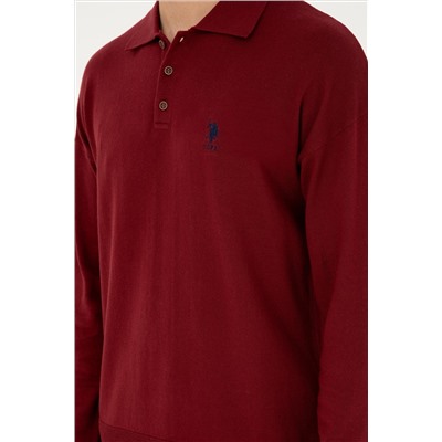 Erkek Bordo Basic Kazak