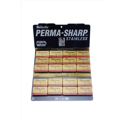 Gillette, Permasharp 5 Li Jilet 20 Li Paket