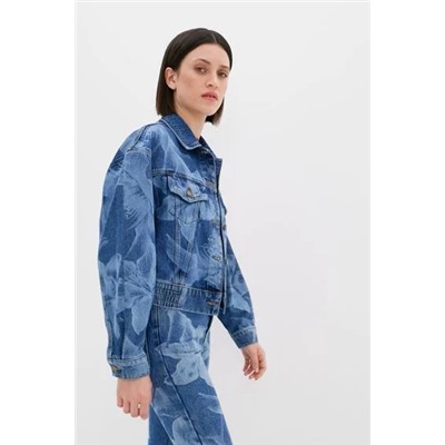 Chaqueta vaquera flores