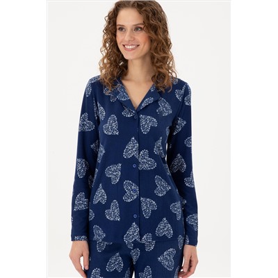 Kadın Lacivert Pijama Takımı