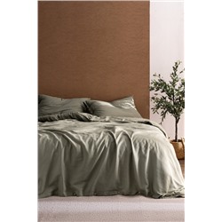 Songe Çift Kişilik %100 Pamuk Chambre Nevresim Takımı - Haki
