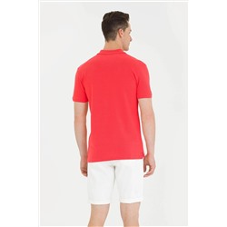 Erkek Kırmızı Basic Polo Yaka Tişört