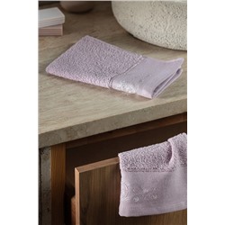 Gauthıer Nakışlı %100 Pamuk 2'li El Havlusu - Mürdüm - 30x45 cm