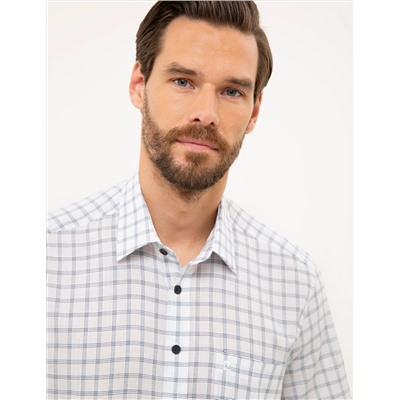 Lacivert Regular Fit Kısa Kollu Gömlek