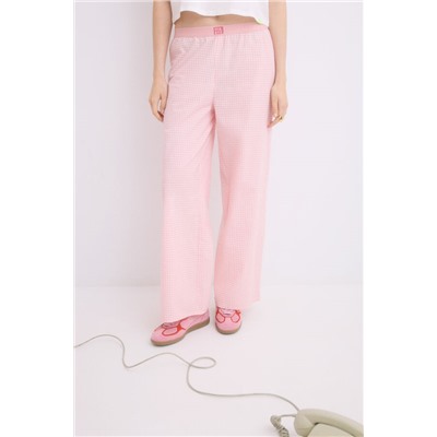 Pijama 100% algodón cuadro vichy rosa