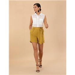 Yeşil Oversize Bermuda Şort