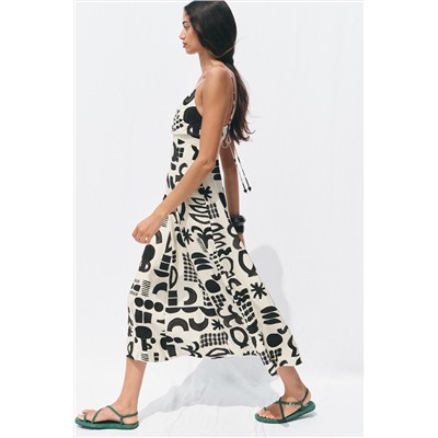 PRINTED CUT-OUT DRESS