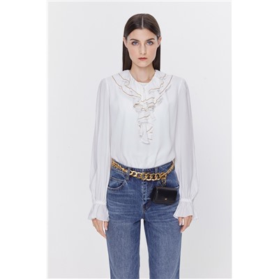 Blusa de seda Blanco