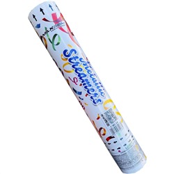 Пневмохлопушка CM034 "SERPANTINE" (серпантин фольга + бумага) 30см