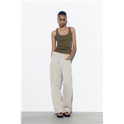 RIBBED STRAPPY VEST TOP