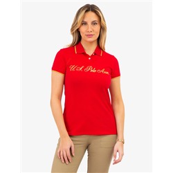 LUREX SCRIPT TIPPED POLO SHIRT