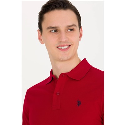 Erkek Bordo Basic Polo Yaka Tişört