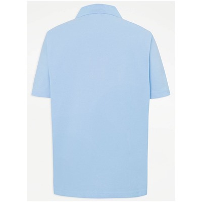 Light Blue School Polo Shirt 5 Pack