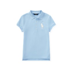 GIRLS 7-16 Big Pony Stretch Mesh Polo