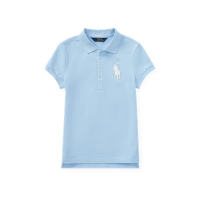 GIRLS 7-16 Big Pony Stretch Mesh Polo