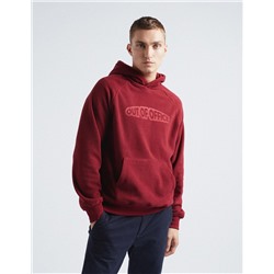 Hooded Sweatshirt, Men, Dark Red