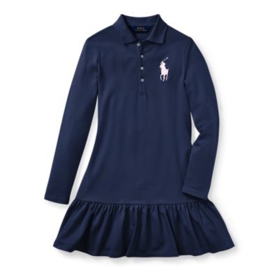 GIRLS 7-16 Stretch Mesh Polo Dress