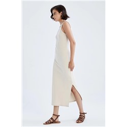 Defacto Bodycon Bisiklet Yaka Kaşkorse Kolsuz Maxi Elbise Y7736AZ22HS