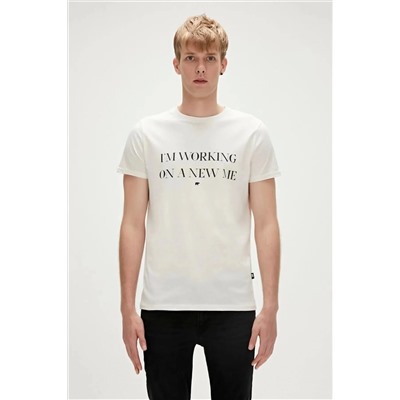 Bad Bear, Persona Erkek Tshirt - Ekru