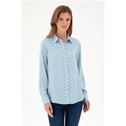 U.S. Polo Assn., Kadın Açık Mavi Uzun Kollu Gömlek 50297105-VR003