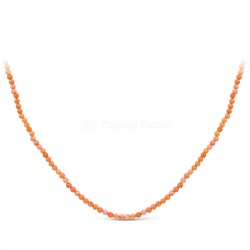 Колье из серебра с нат.кораллом родированное - 55 см 925 пробы 865503050Н33