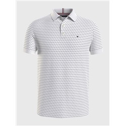 TOMMY HILFIGER REGULAR FIT MICRO PRINT POLO