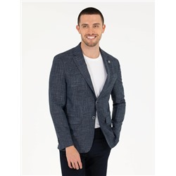Lacivert Slim Fit Blazer Ceket
