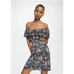 Vestido estampado textura -  Mujer | MANGO OUTLET España