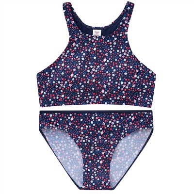 Mädchen Bikini mit floralem Dessin