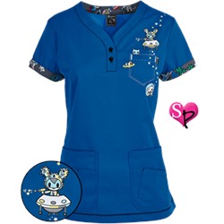 koi Scrubs tokidoki Space Cadet Y-Neck Top