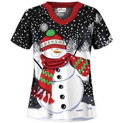 UA Snow Season Black Scrub Top