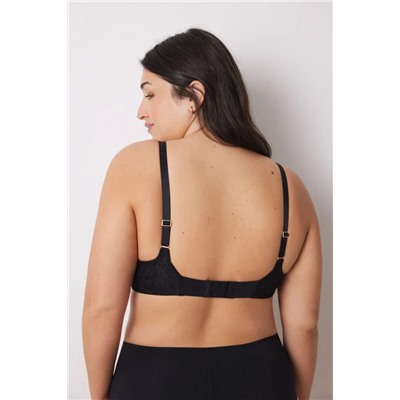 INTUITIVE Sujetador halter relleno encaje negro