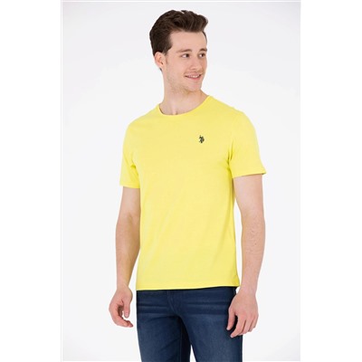 Erkek Neon Sarı Basic Tişört