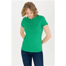 Kadın Yeşil Basic Polo Yaka Tişört