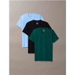 Cotton Stretch Blend 3-Pack Slim Fit V-Neck T-Shirt