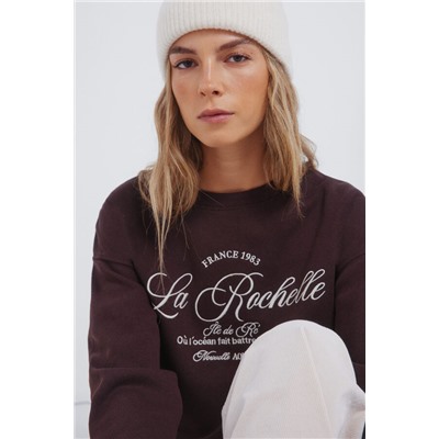 Sudadera gráfica bordado ciudad