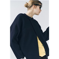 KNIT JACKET WITH METAL FASTENING