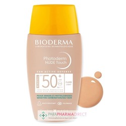 Bioderma Photoderm Nude Touch SPF50+ - Teinte Claire - Peaux Sensibles Mixtes / Grasses 40ml